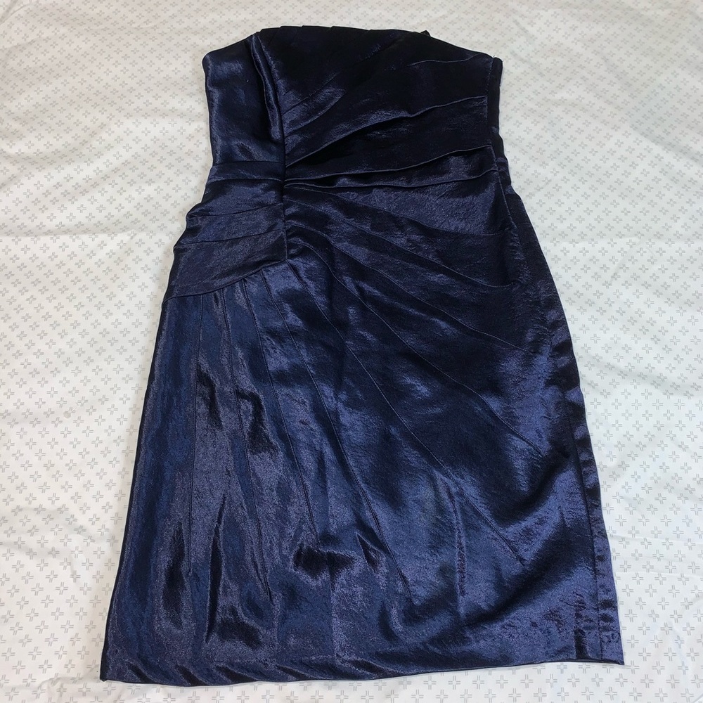 Satin Blue Dress